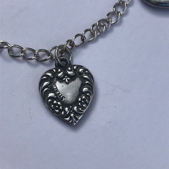 Vintage Sterling Silver Bracelet with Lockets 1899 - Picture 7 of 9